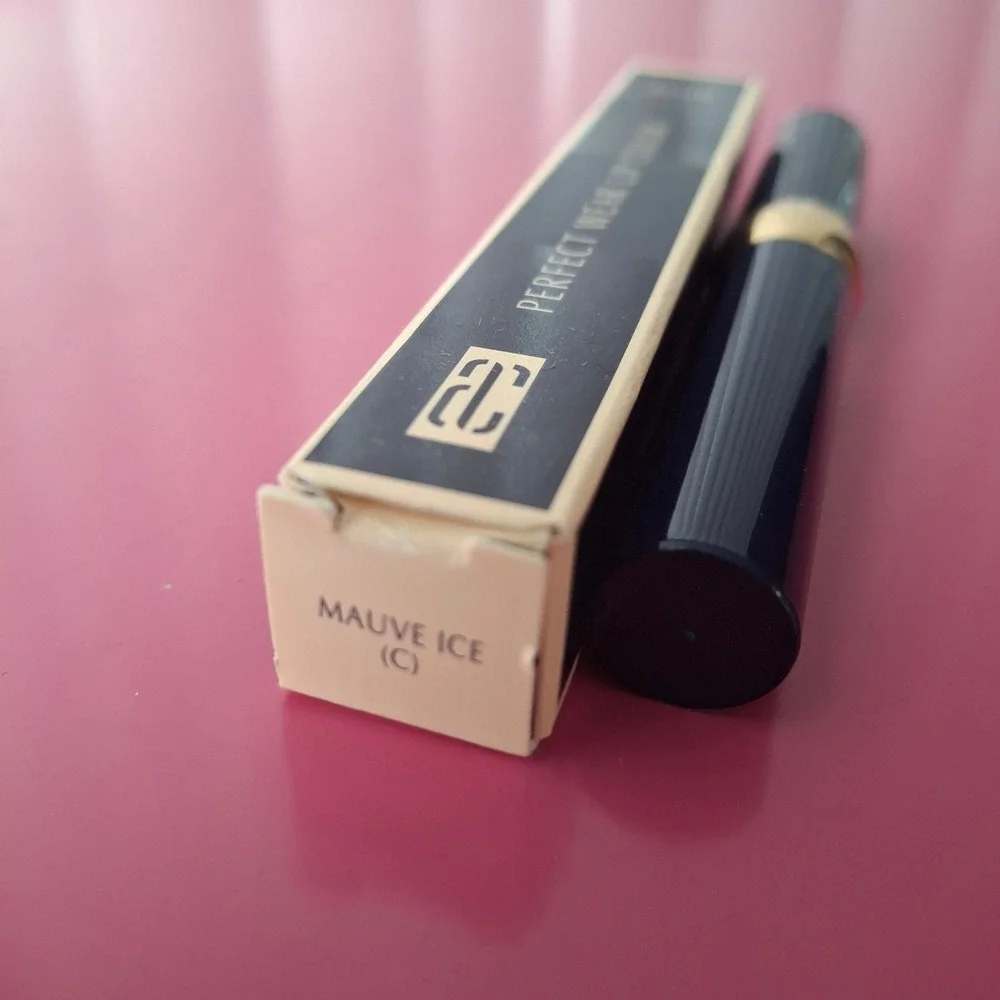Avon Perfect Wear Lipstick Mauve Pink Long Lasting Slim Case NOS Vintage - Picture 4 of 6